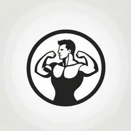 Create a logo for 'PowerFit Gym'. It should feature a strong, flexing bicep symbolizing strength and fitness.