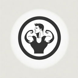 Create a logo for 'PowerFit Gym'. It should feature a strong, flexing bicep symbolizing strength and fitness.