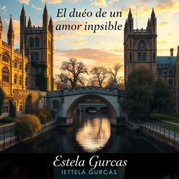 Generate a romantic realism style image of a majestic university campus evoking the architecture of the University of Cambridge