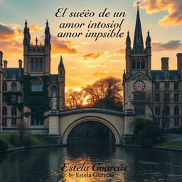 Generate a romantic realism style image of a majestic university campus evoking the architecture of the University of Cambridge