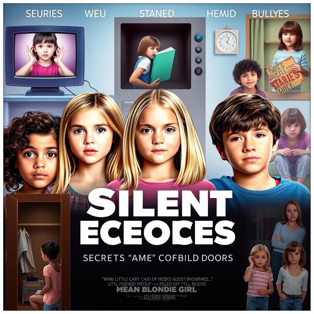 Create a movie poster for 'Silent Echoes: Secrets We Carry Behind Closed Doors'