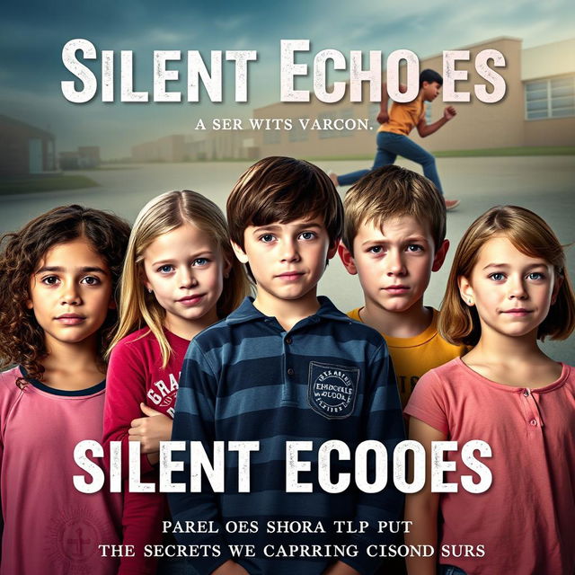 Create a movie poster for 'Silent Echoes: The Secrets We Carry Behind Closed Doors'