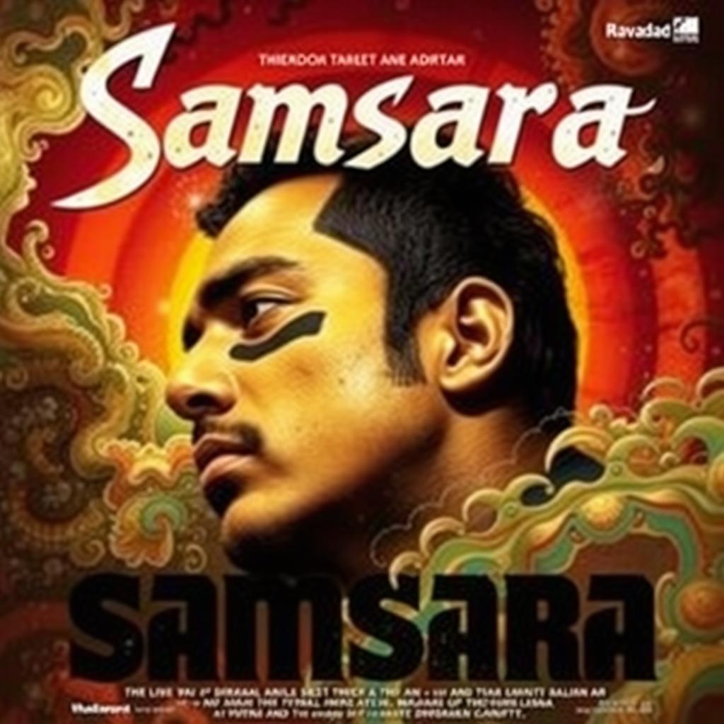 A trippy movie poster with the title 'Samsara'