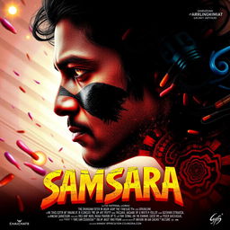 A trippy movie poster with the title 'Samsara'