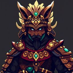 A fusion between an Aztec military leader (Tlatoani) and a Japanese shogun