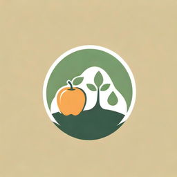 Design a logo that displays a lush farm field or fresh fruit/vegetable to symbolize Organic Harvest, a company dedicated to organic farming and natural products. The logo should promote health consciousness and nature.