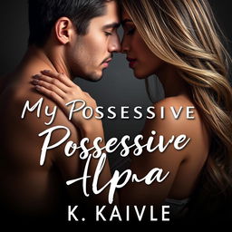 A romantic couple featured in an image with the title 'My Possessive Alpha' and author's name 'K