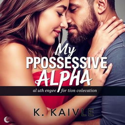 A romantic couple featured in an image with the title 'My Possessive Alpha' and author's name 'K