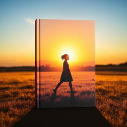 A beautiful book cover featuring a black girl basking in the warm hues of a sunset