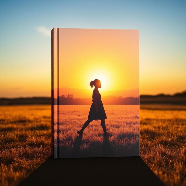 A beautiful book cover featuring a black girl basking in the warm hues of a sunset