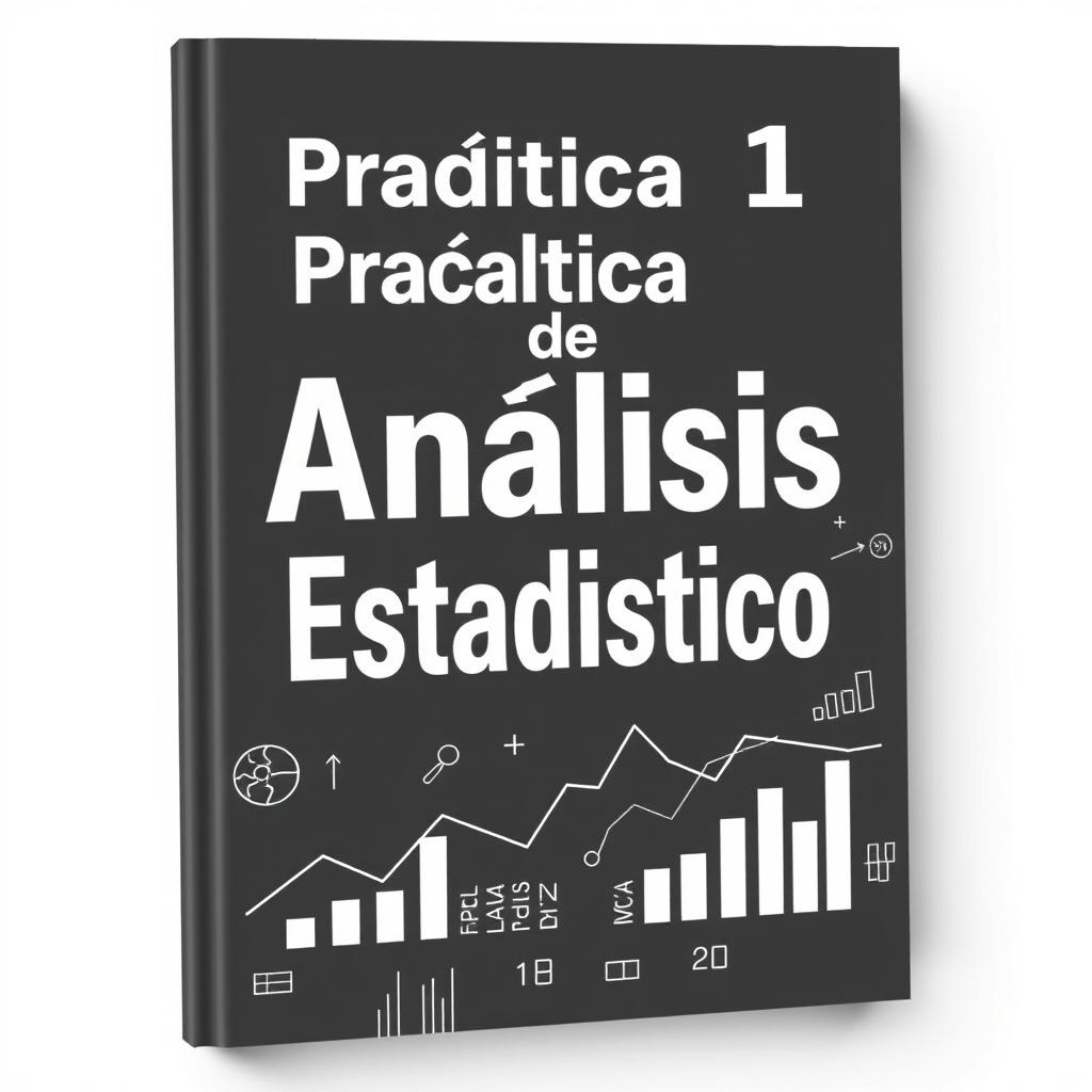 A book cover that says 'Práctica 1 de Análisis Estadístico'