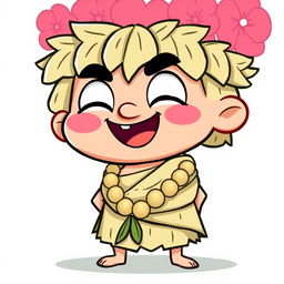 A cute and funny cartoon version of a toga