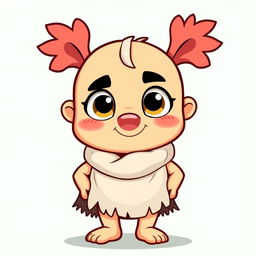 A cute and funny cartoon version of a toga