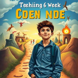 A novel cover depicting a teenager overcoming various life challenges