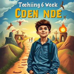 A novel cover depicting a teenager overcoming various life challenges