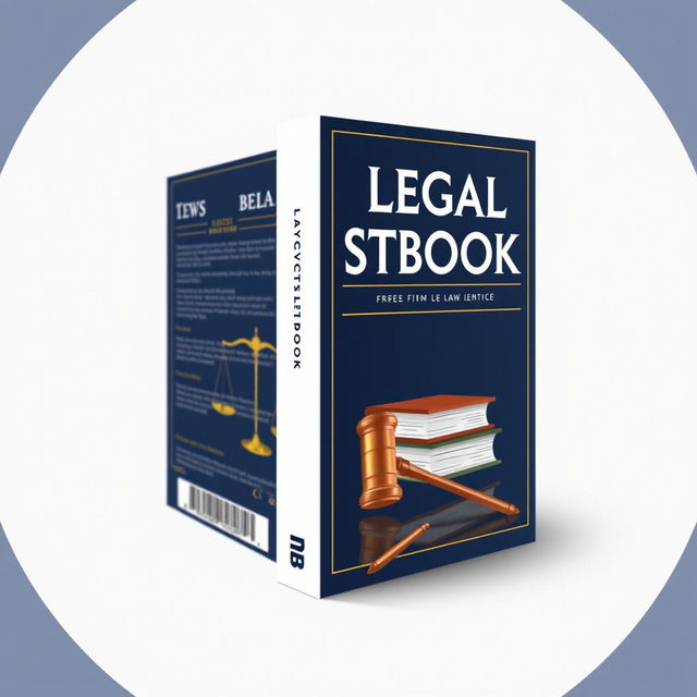 Create a book cover for a legal textbook