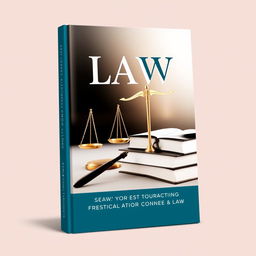 A professional and sleek ebook cover for a law book