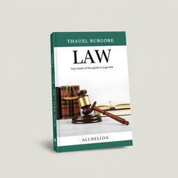 A professional and sleek ebook cover for a law book