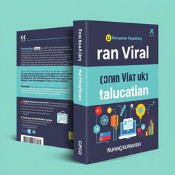 Create a modern and professional book cover for 'Pemasaran Viral untuk Perpustakaan'