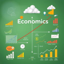 Create an image that illustrates the fundamental concepts of economics