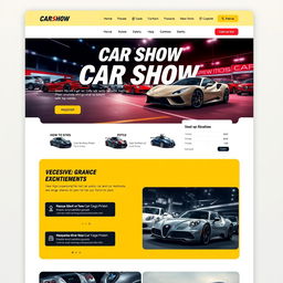 Create a visually stunning and engaging website for a car show