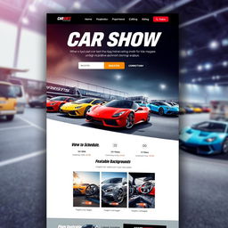 Create a visually stunning and engaging website for a car show