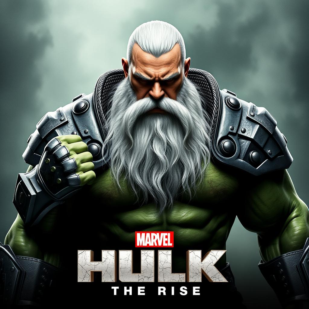 Create a promotional poster for the Marvel film titled 'Hulk Maestro: The Rise'