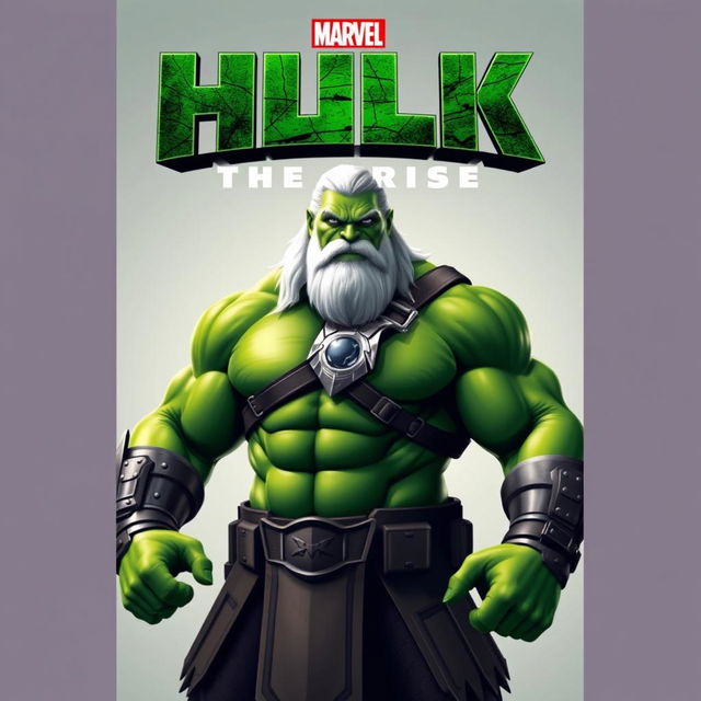 Create a promotional poster for the Marvel film titled 'Hulk Maestro: The Rise'