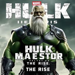 Create a promotional poster for the Marvel film titled 'Hulk Maestro: The Rise'