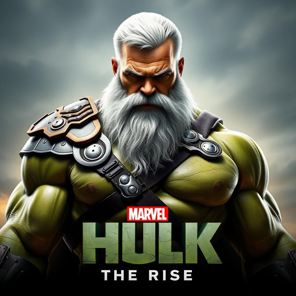 Create a promotional poster for the Marvel film titled 'Hulk Maestro: The Rise'