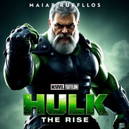 Create a promotional poster for the Marvel film titled 'Hulk Maestro: The Rise' featuring Mark Ruffalo as Hulk Maestro