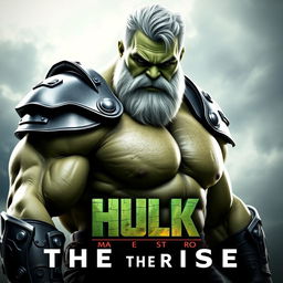 Create a promotional poster for the Marvel film titled 'Hulk Maestro: The Rise'