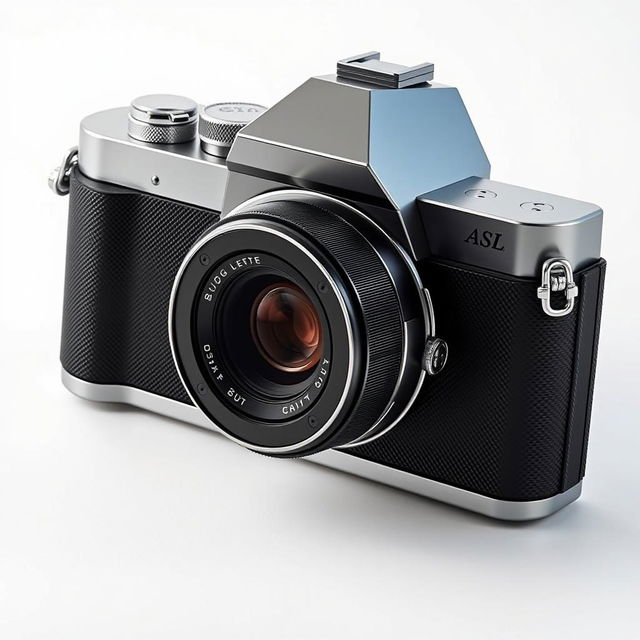 A sleek and stylish camera with a modern design, featuring elegant lines and a polished finish