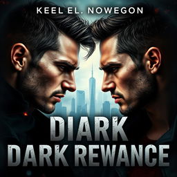 A captivating book cover for a gay romance novel set in a dark fantasy/scifi/dystopian world