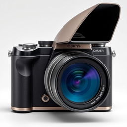 A high-end designer camera with sleek, modern design elements