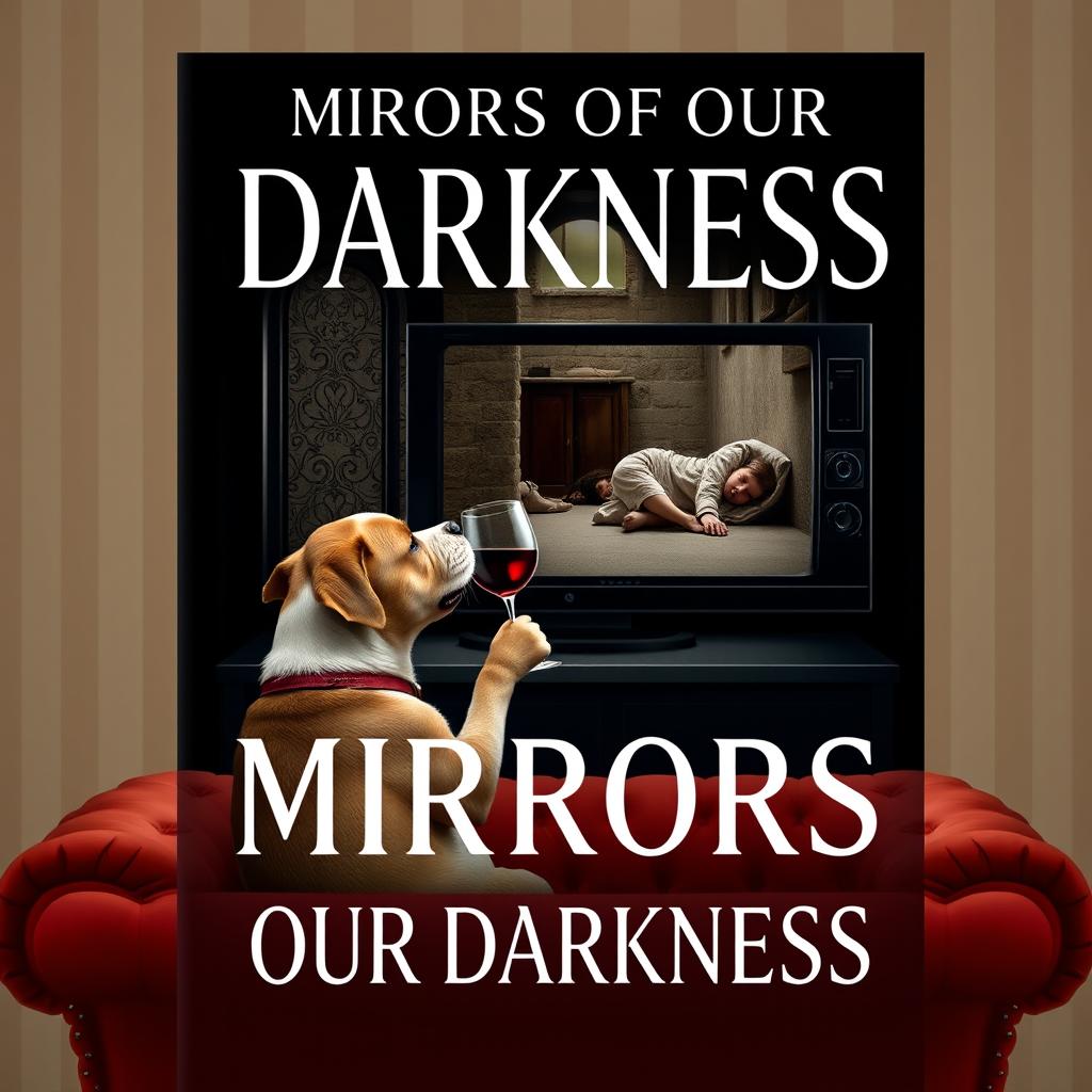 Create a book cover design titled 'MIRRORS OF OUR DARKNESS'