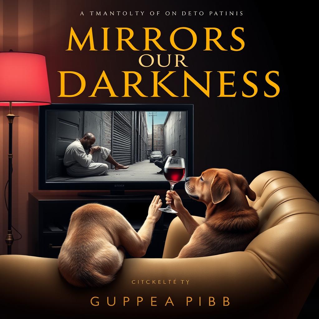 Create a book cover design titled 'MIRRORS OF OUR DARKNESS'