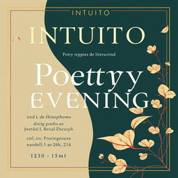 Create a poster for a poetry evening event