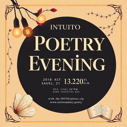 Create a poster for a poetry evening event