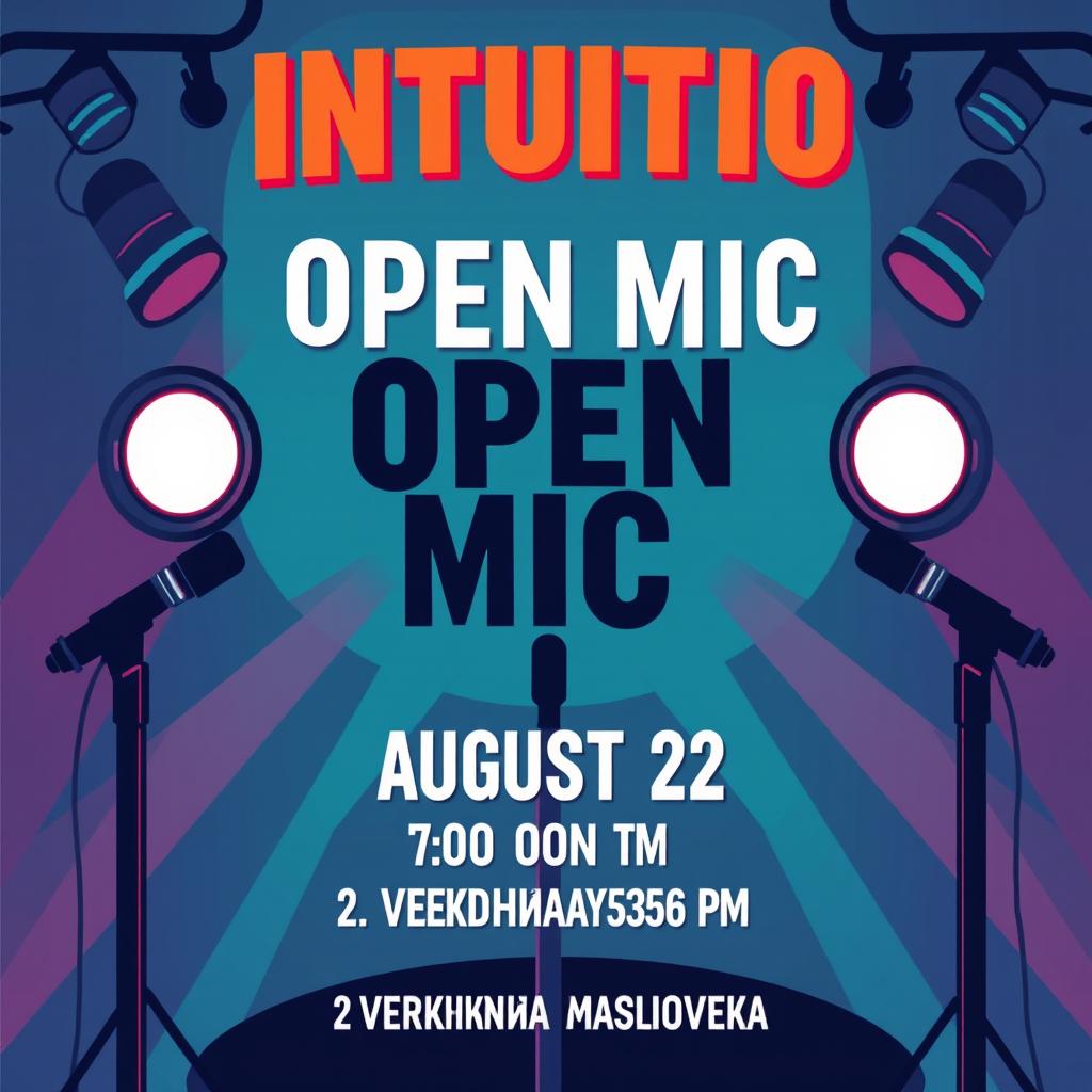 Create a poster for an open mic event