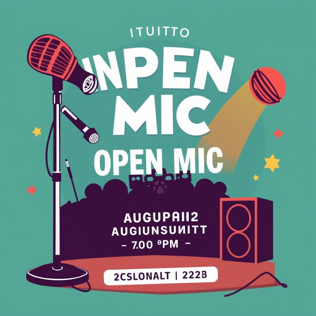 Create a poster for an open mic event