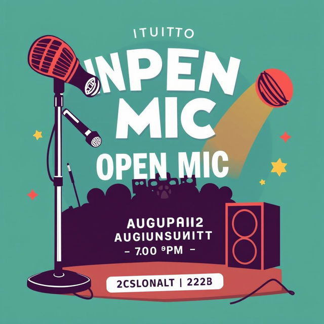 Create a poster for an open mic event