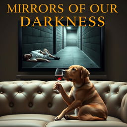 Create a book cover design titled 'MIRRORS OF OUR DARKNESS'