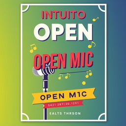 Create a poster for an open mic event