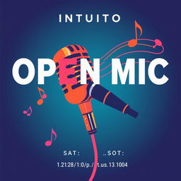 Create a poster for an open mic event