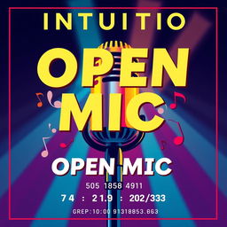 Create a poster for an open mic event