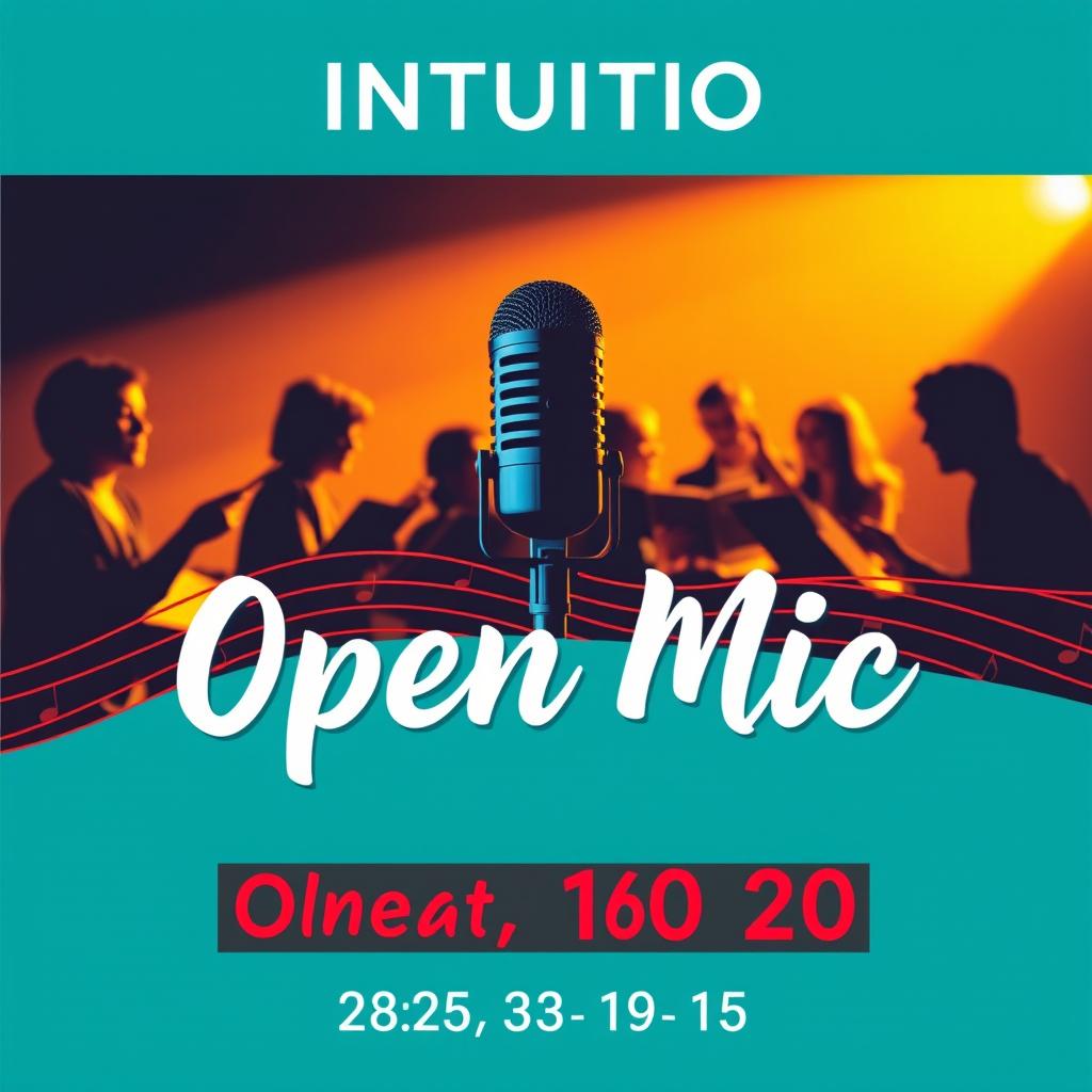 Create a poster for an open mic event