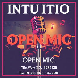 Create a poster for an open mic event