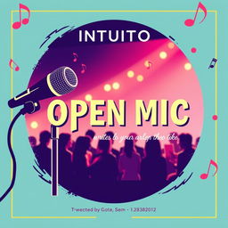 Create a poster for an open mic event