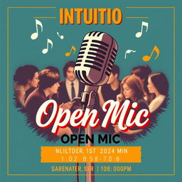 Create a poster for an open mic event